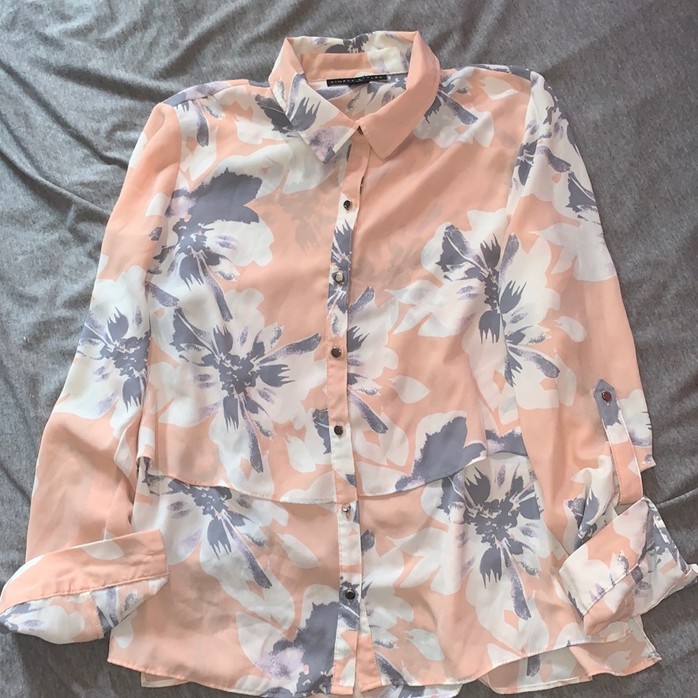Flower design blouse